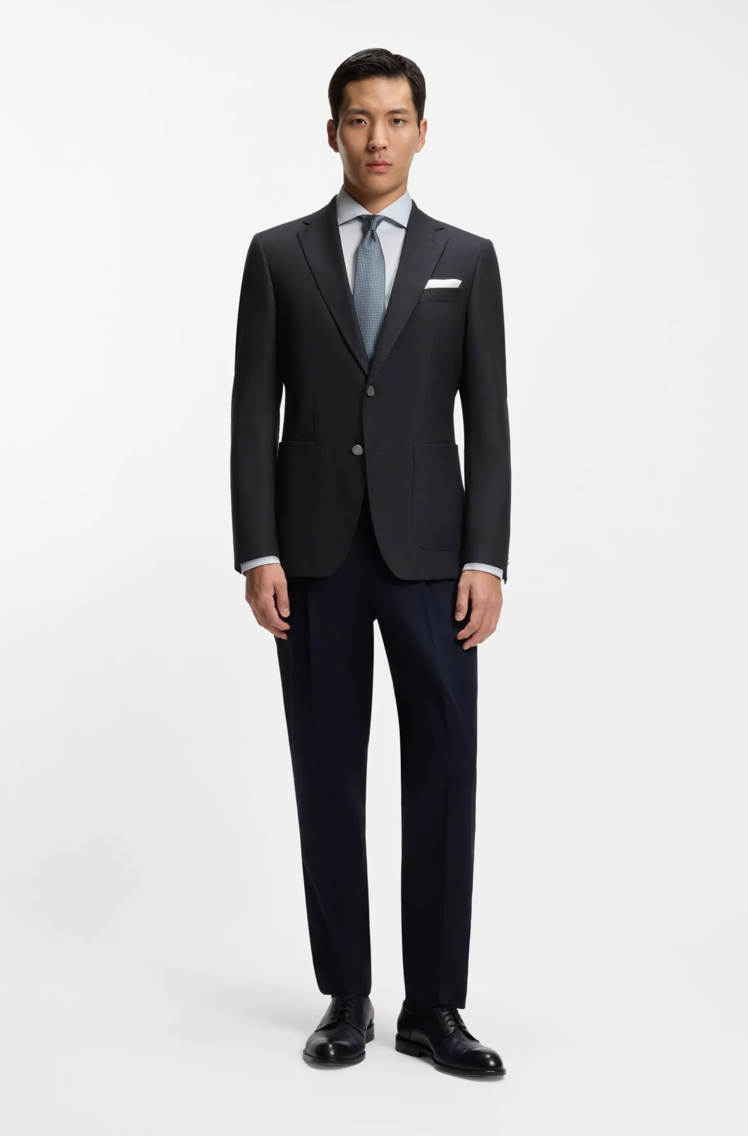 Slim-Fit Blazer aus elastischer Schurwolle