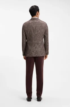 Slim-Fit Blazer aus fein gemustertem Gewebe