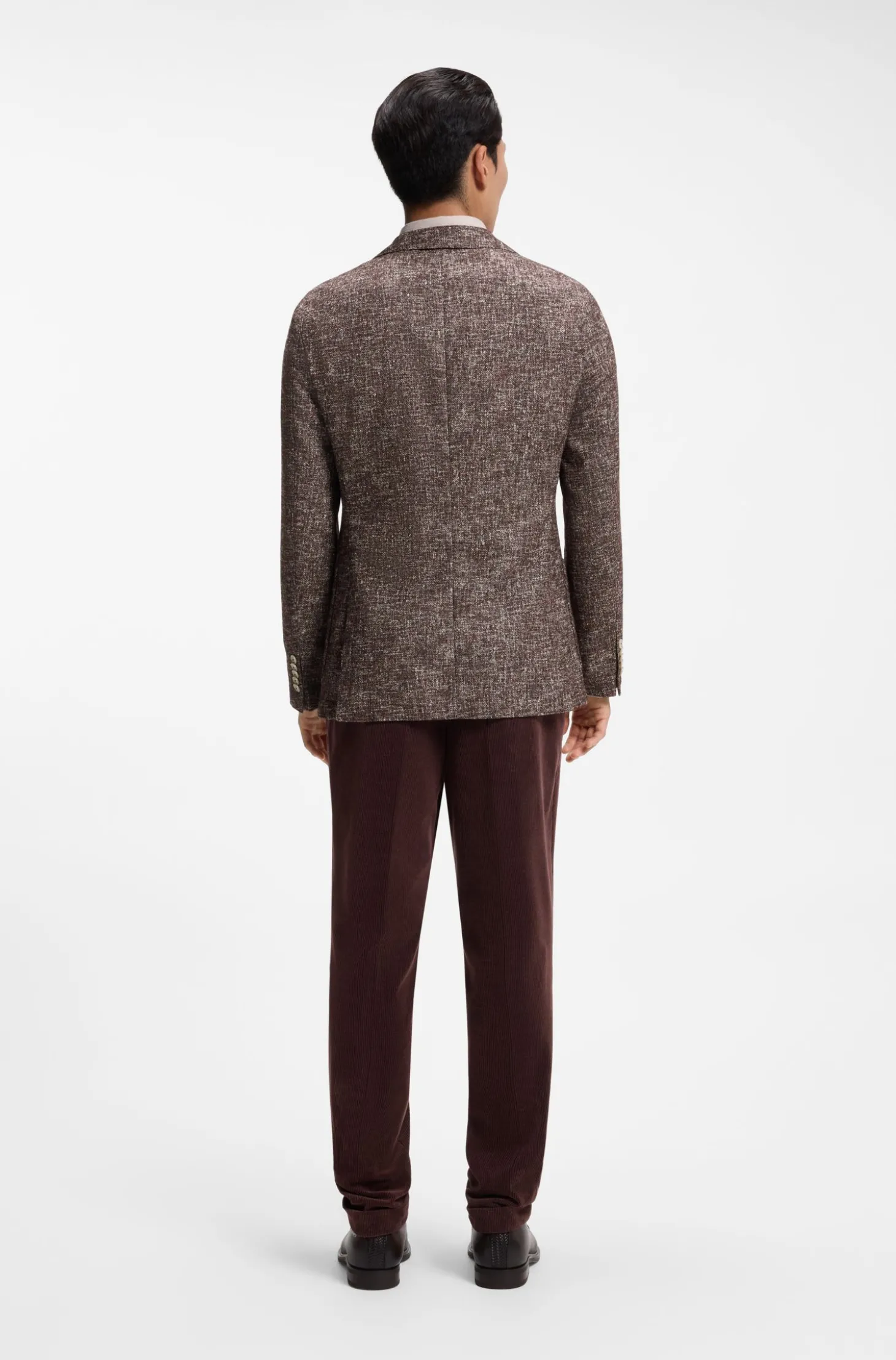 Slim-Fit Blazer aus fein gemustertem Gewebe