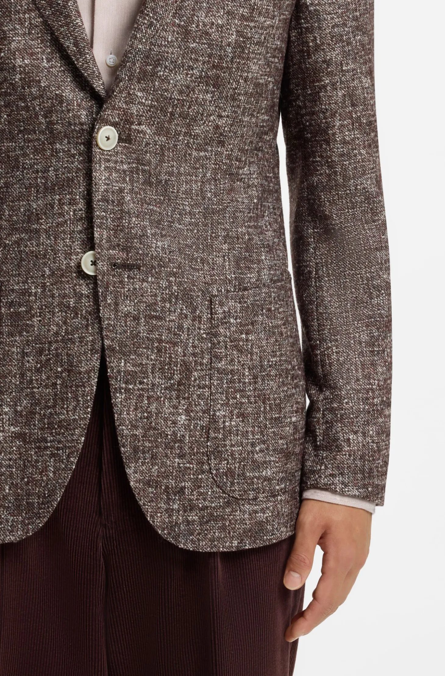 Slim-Fit Blazer aus fein gemustertem Gewebe