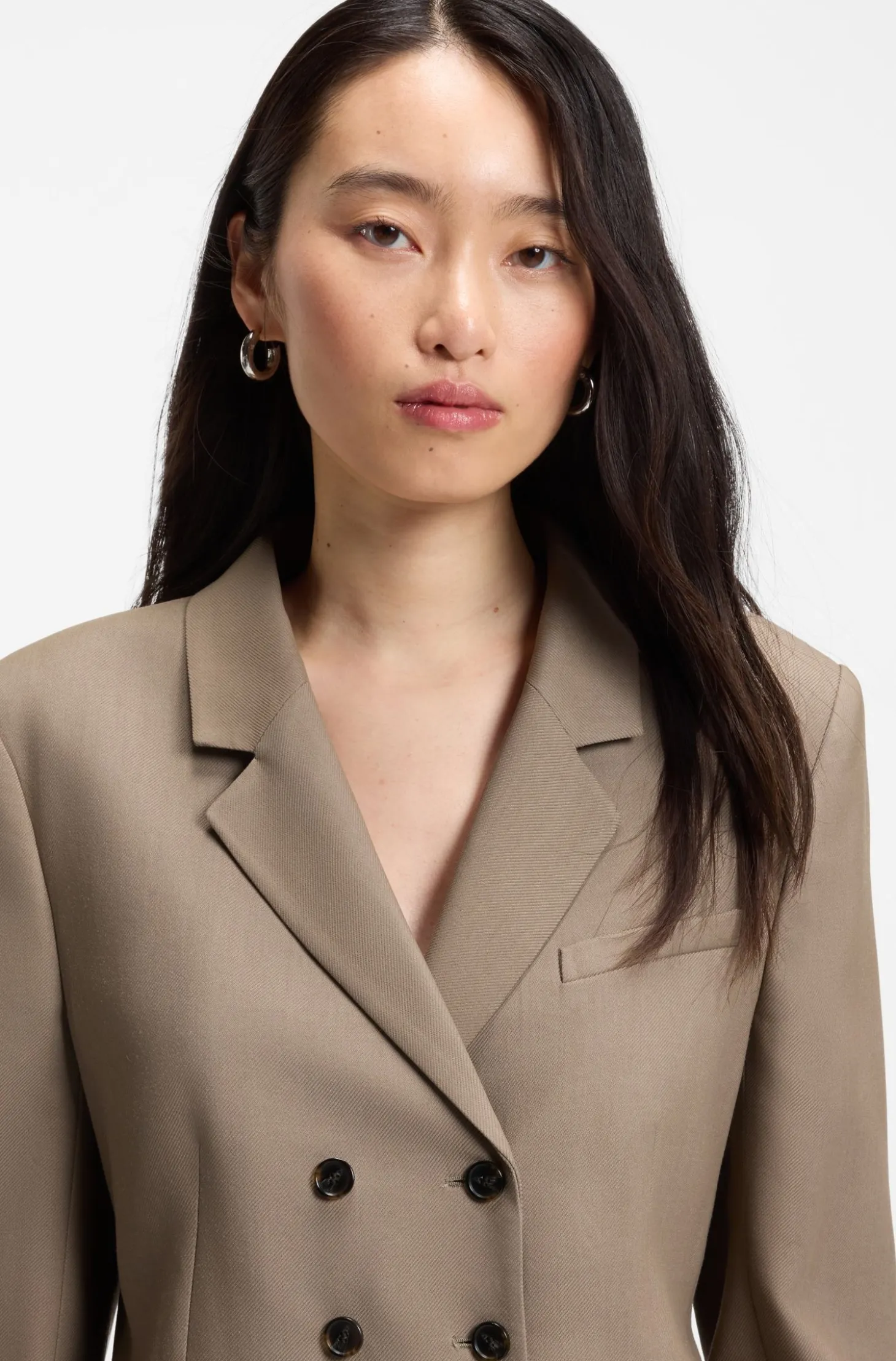 Slim-Fit Blazer aus Gabardine-Twill