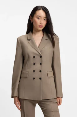 Slim-Fit Blazer aus Gabardine-Twill