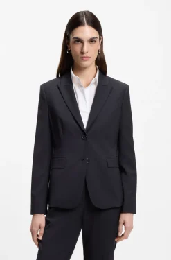 Slim-Fit Blazer aus in Italien gefertigter Schurwolle