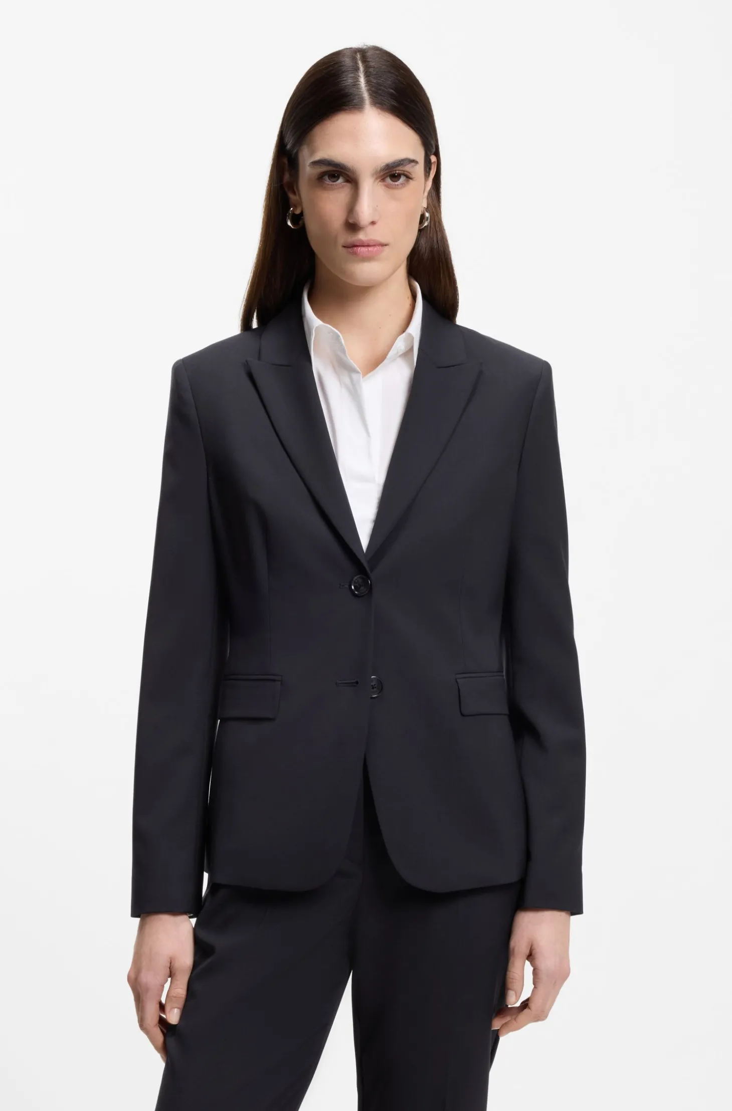 Slim-Fit Blazer aus in Italien gefertigter Schurwolle