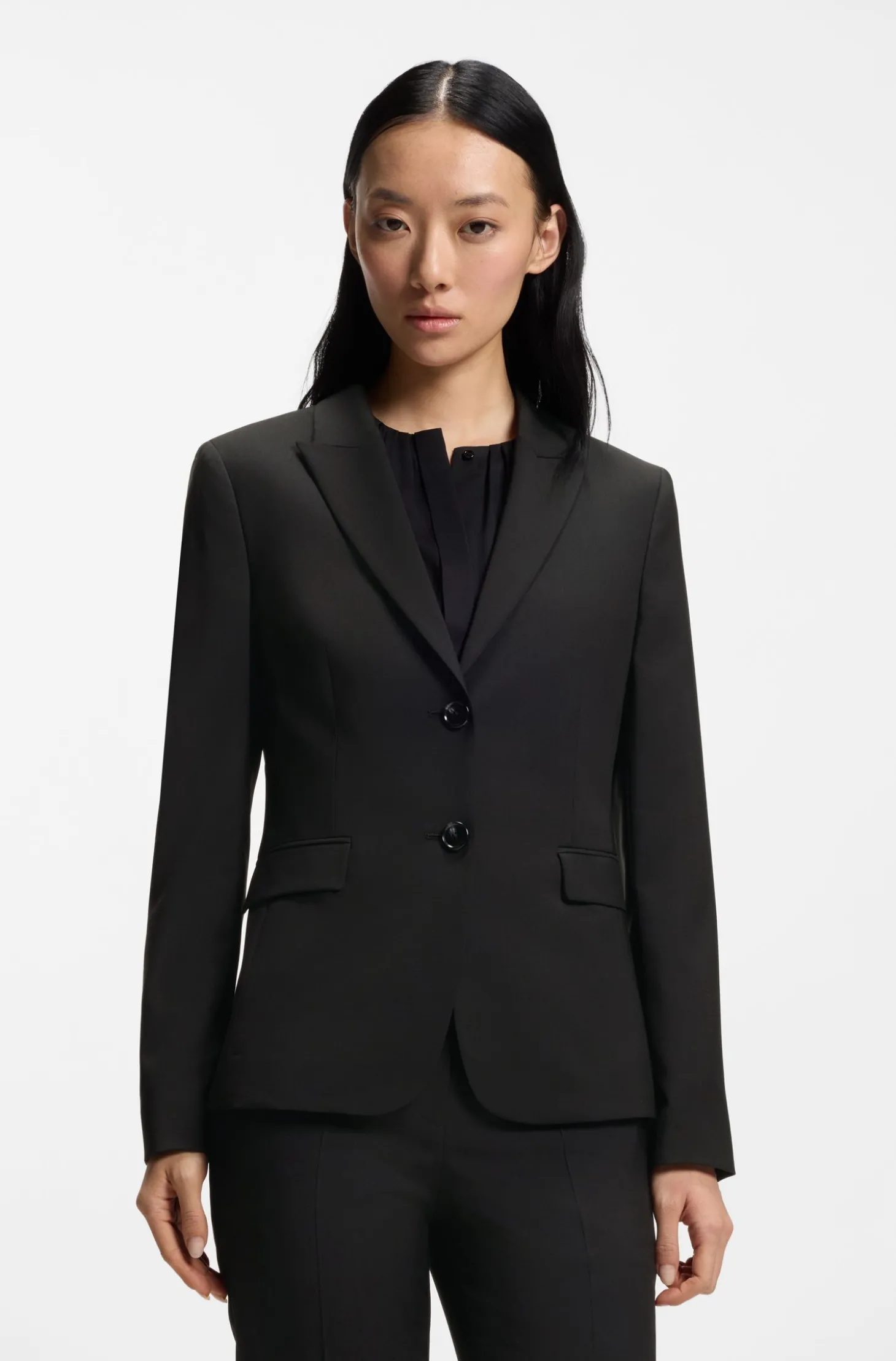 Slim-Fit Blazer aus in Italien gefertigter Schurwolle