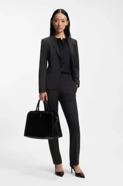Slim-Fit Blazer aus in Italien gefertigter Schurwolle