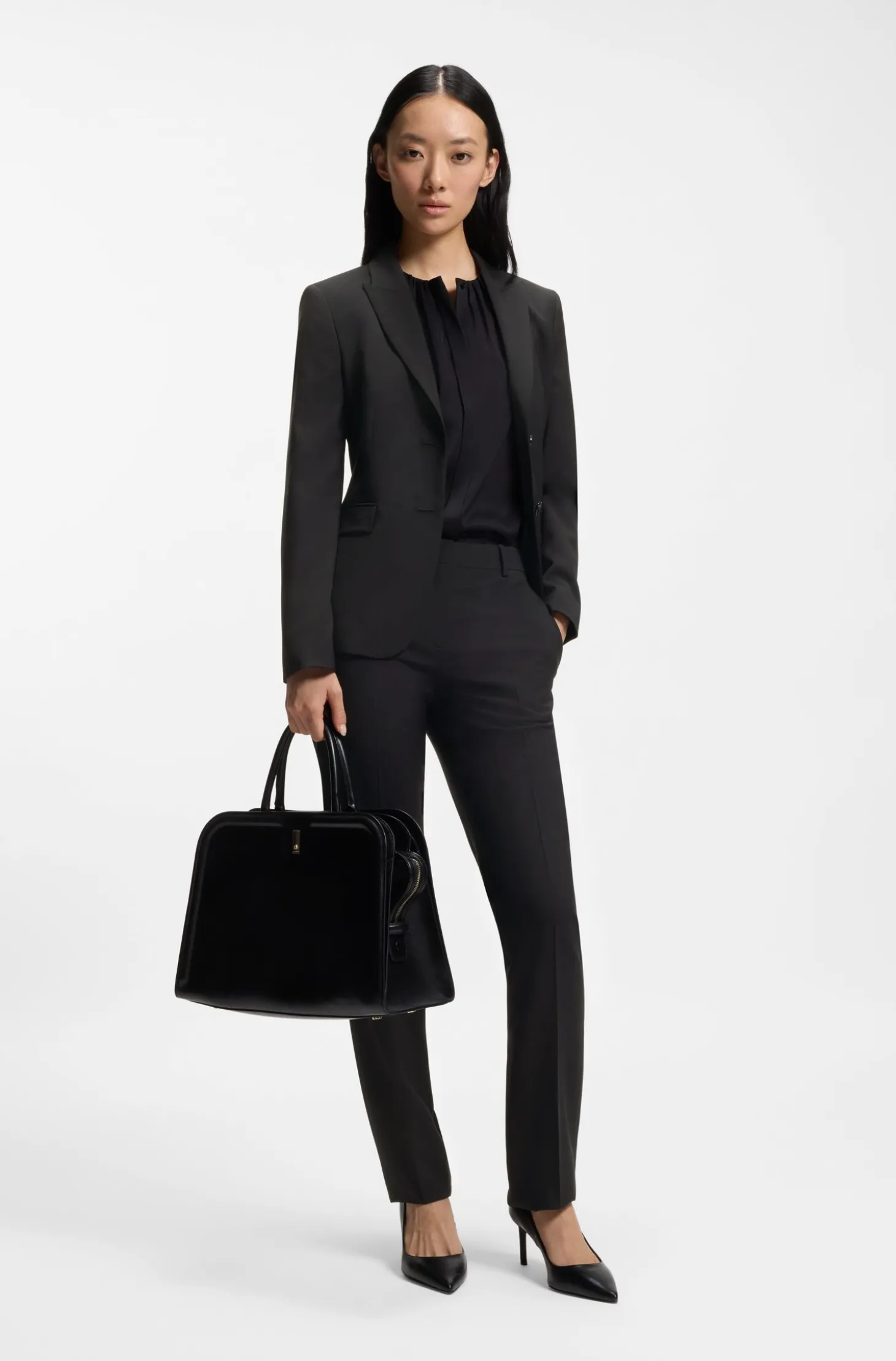 Slim-Fit Blazer aus in Italien gefertigter Schurwolle