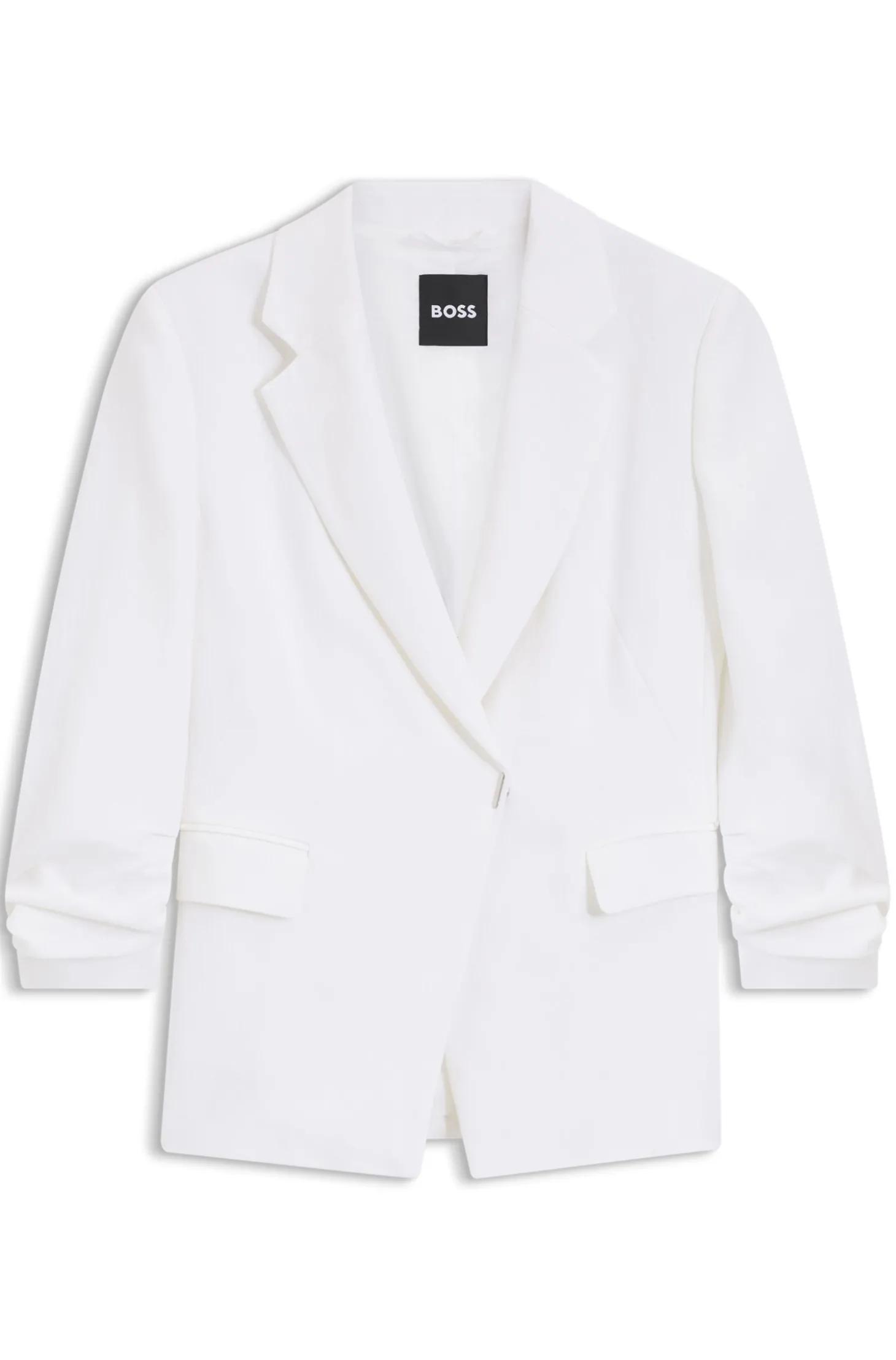 Slim-Fit Blazer aus Leinen-Mix