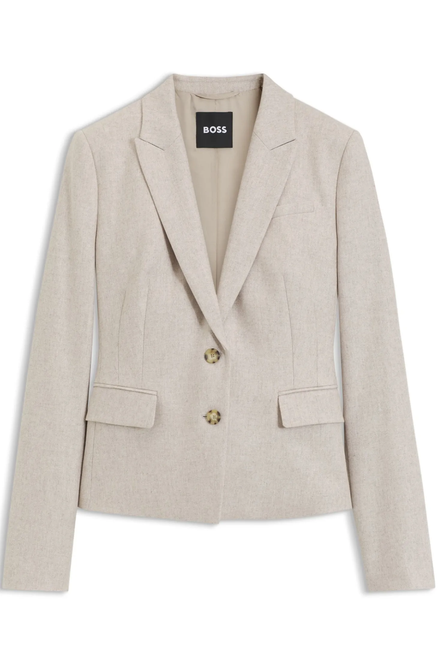 Slim-Fit Blazer aus meliertem Flanell
