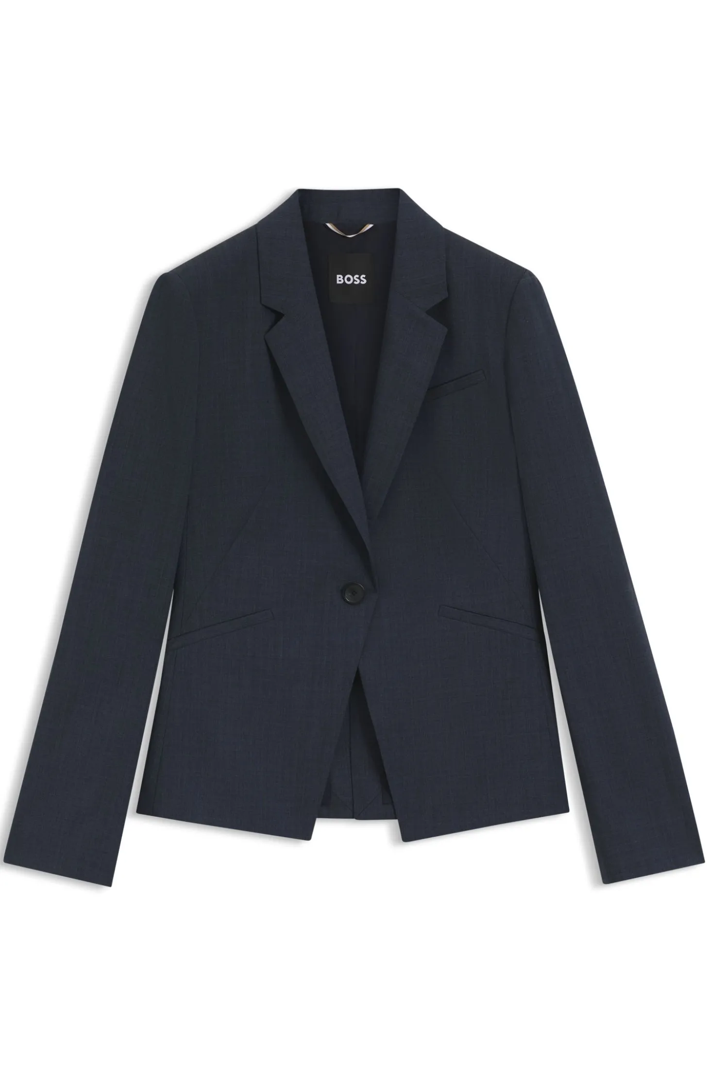 Slim-Fit Blazer aus melierter Schurwolle