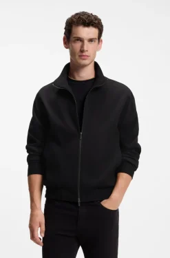 Slim-Fit Blazer aus Ponte-Jersey im Baumwoll-Mix