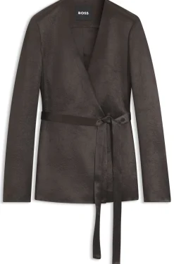 Slim-Fit Blazer aus schimmerndem Twill