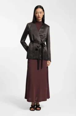 Slim-Fit Blazer aus schimmerndem Twill