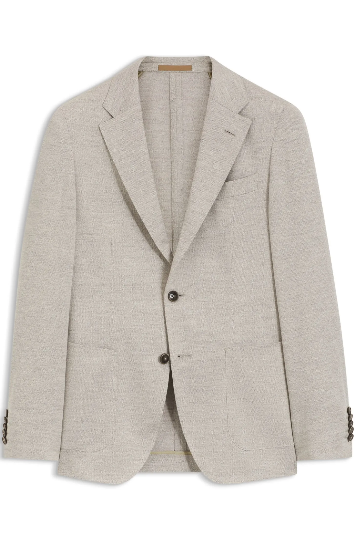 Slim-Fit Blazer aus Schurwolle mit Baumwolle