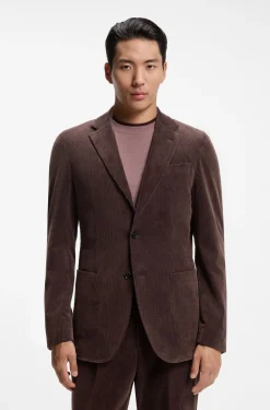 Slim-Fit Blazer aus Stretch-Cord