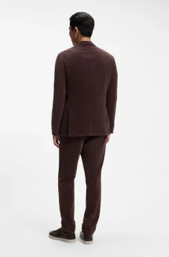 Slim-Fit Blazer aus Stretch-Cord