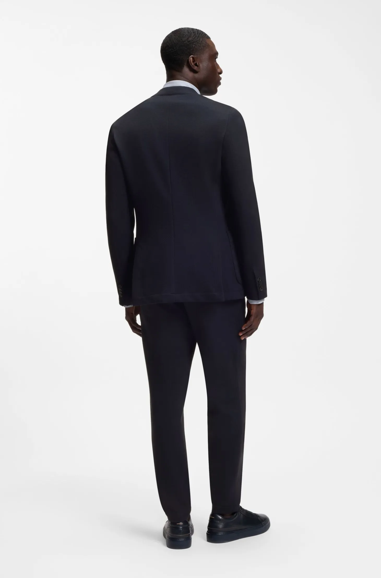Slim-Fit Blazer aus Stretch-Jersey mit Mikromuster