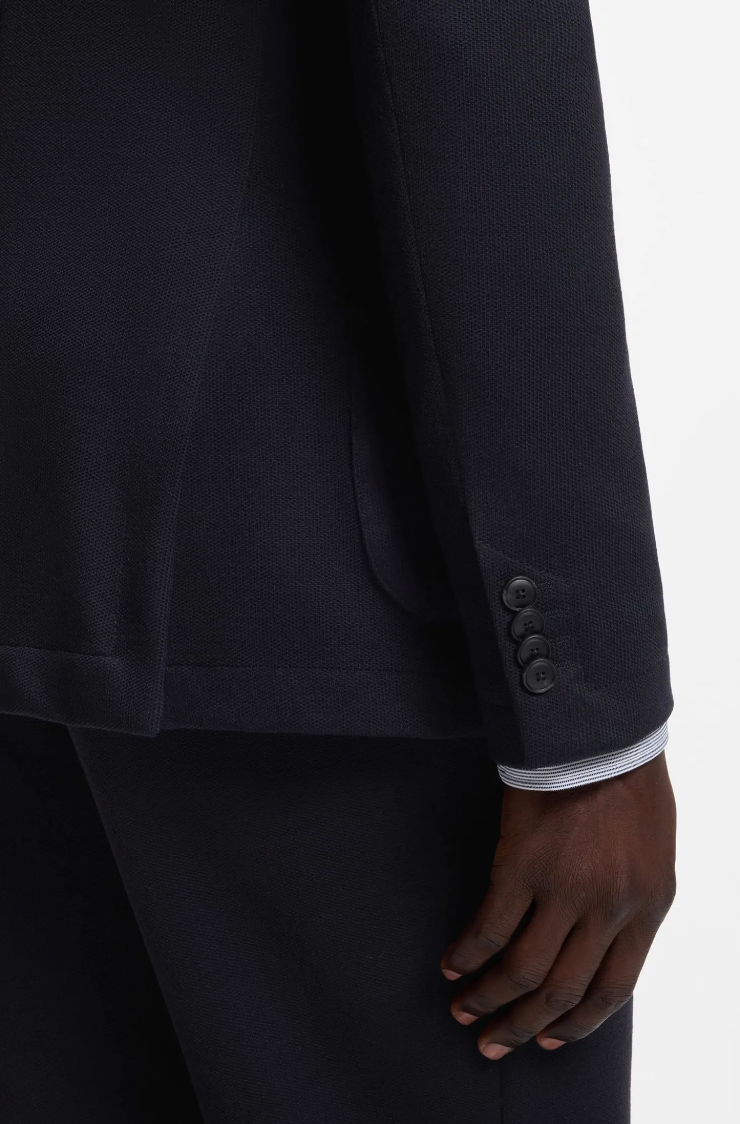Slim-Fit Blazer aus Stretch-Jersey mit Mikromuster