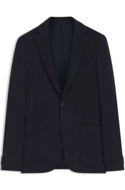 Slim-Fit Blazer aus Stretch-Jersey mit Mikromuster