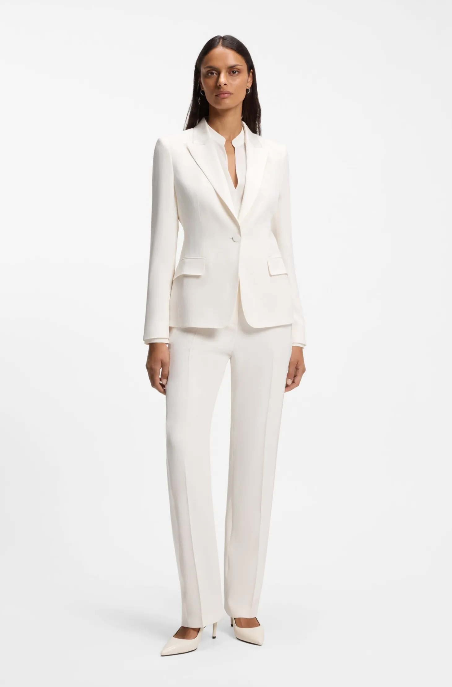 Slim-Fit Blazer mit Ein-Knopf-Leiste