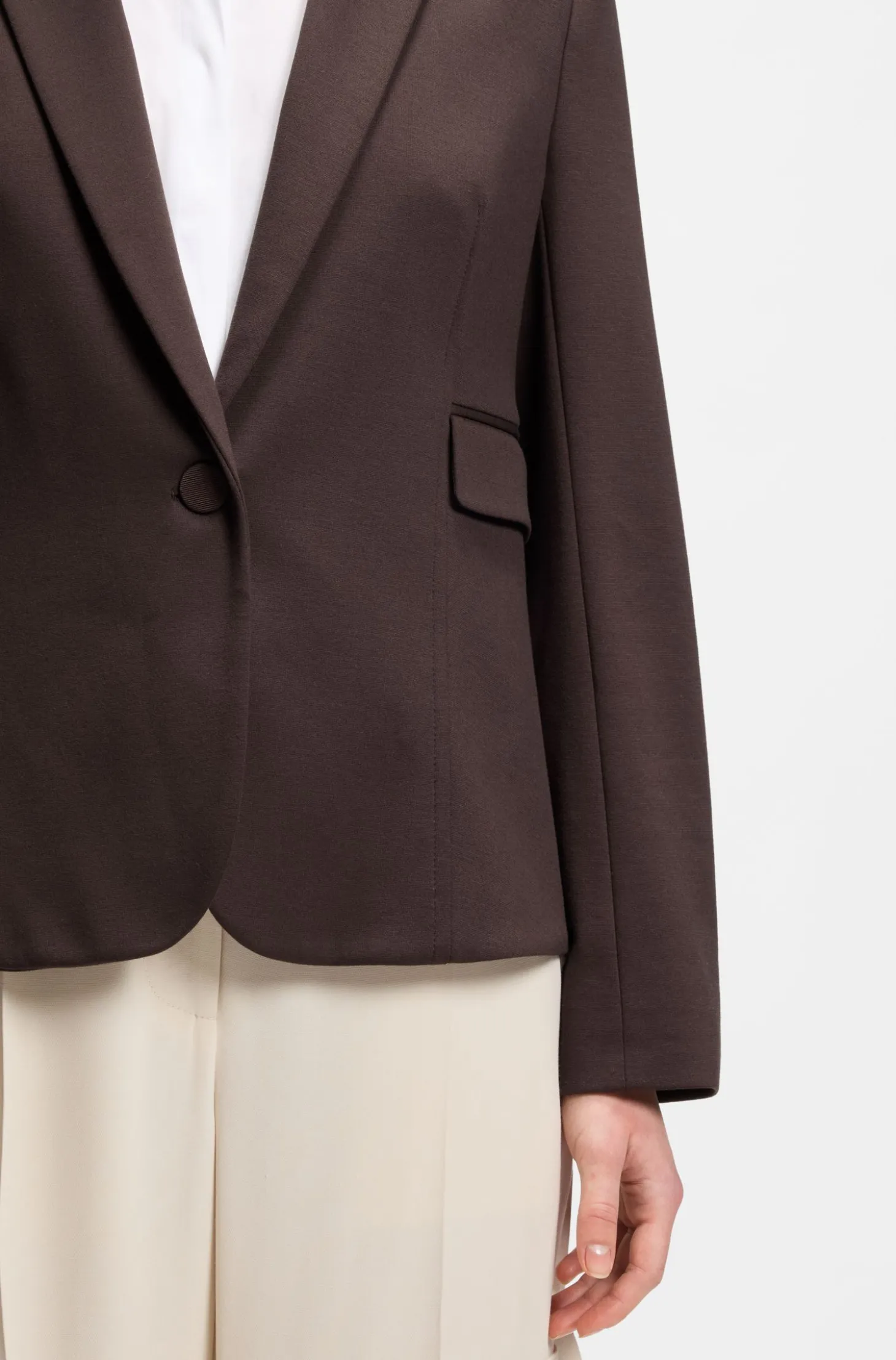 Slim-Fit Blazer mit schrägen Abnähern