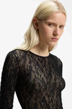 Slim-Fit Body aus Stretch-Spitze