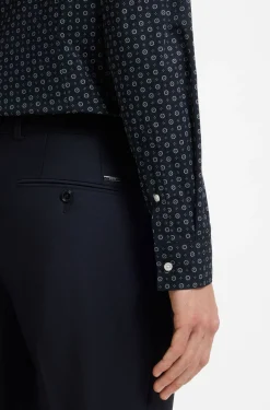 Slim-Fit Business-Hemd aus elastischer Popeline