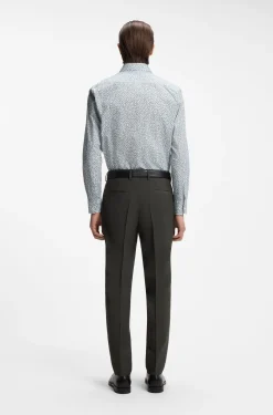 Slim-Fit Business-Hemd aus Stretch-Popeline