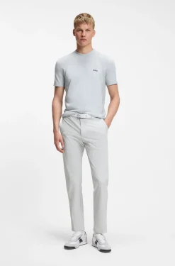 Slim-Fit Chino aus elastischem Seersucker