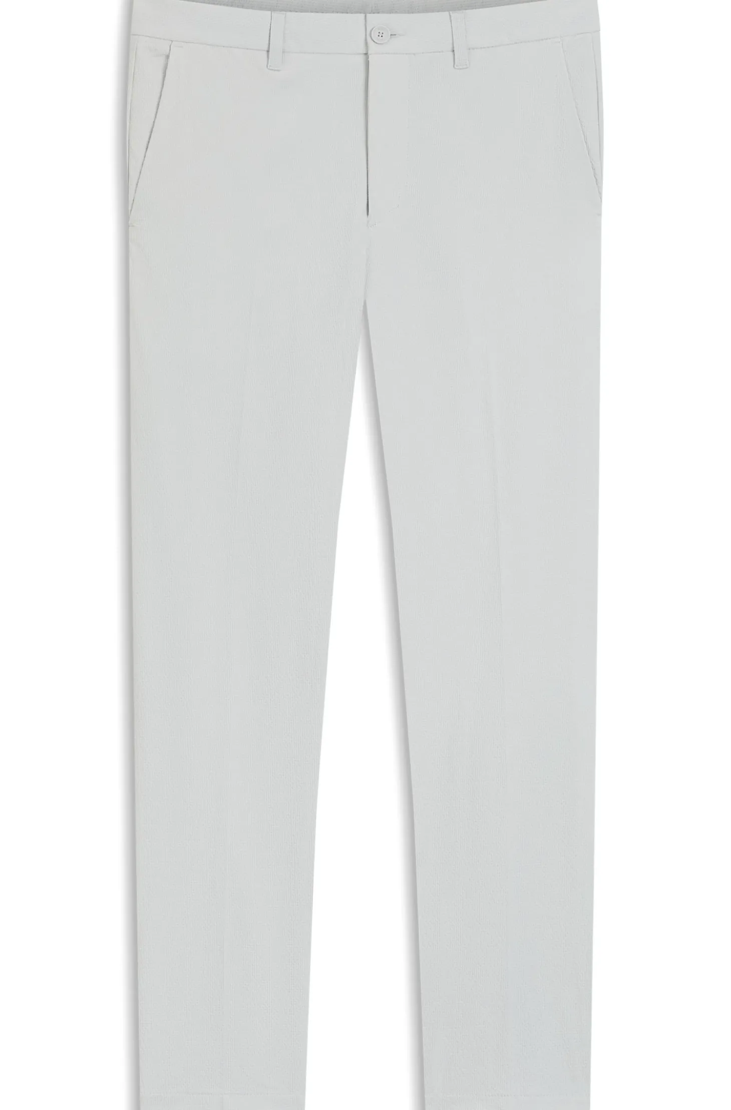 Slim-Fit Chino aus elastischem Seersucker