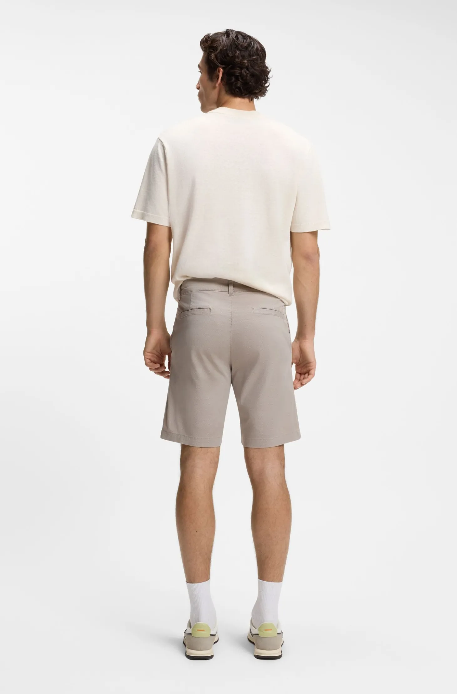 Slim-Fit Chino-Shorts aus bedruckter Stretch-Baumwolle