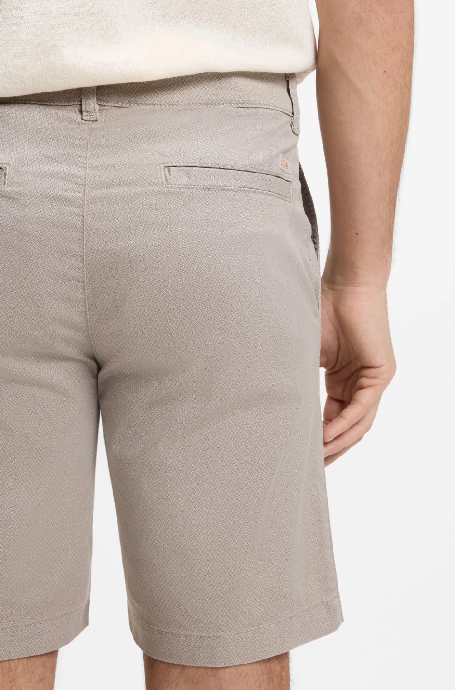 Slim-Fit Chino-Shorts aus bedruckter Stretch-Baumwolle