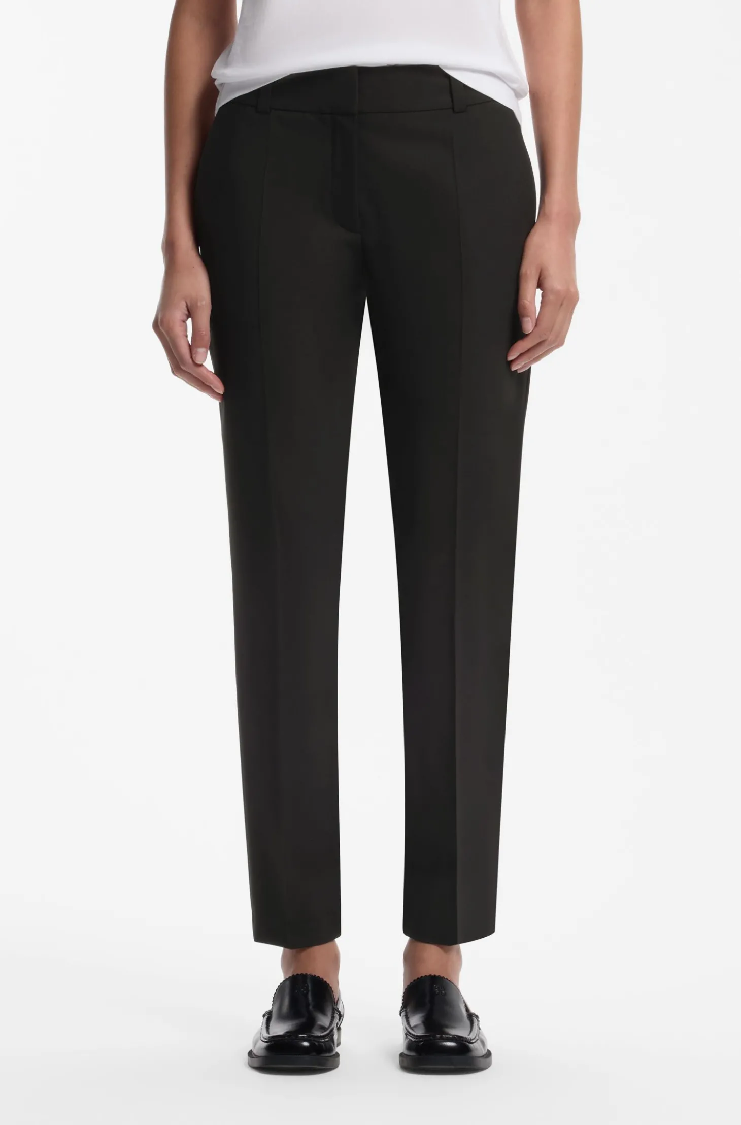 Slim-Fit Cropped-Hose aus Stretch-Gewebe