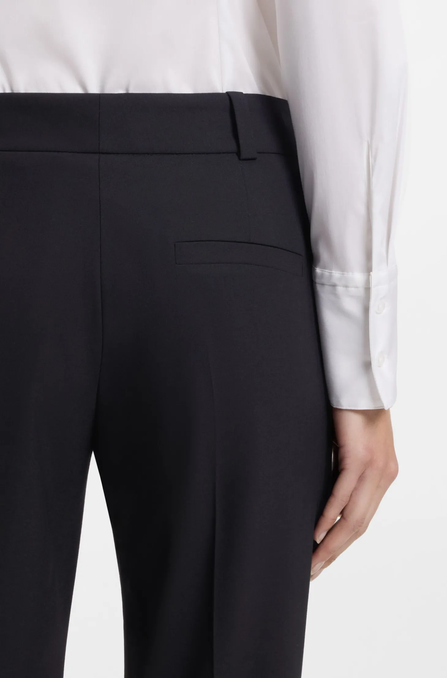 Slim-Fit Cropped-Hose aus Stretch-Gewebe
