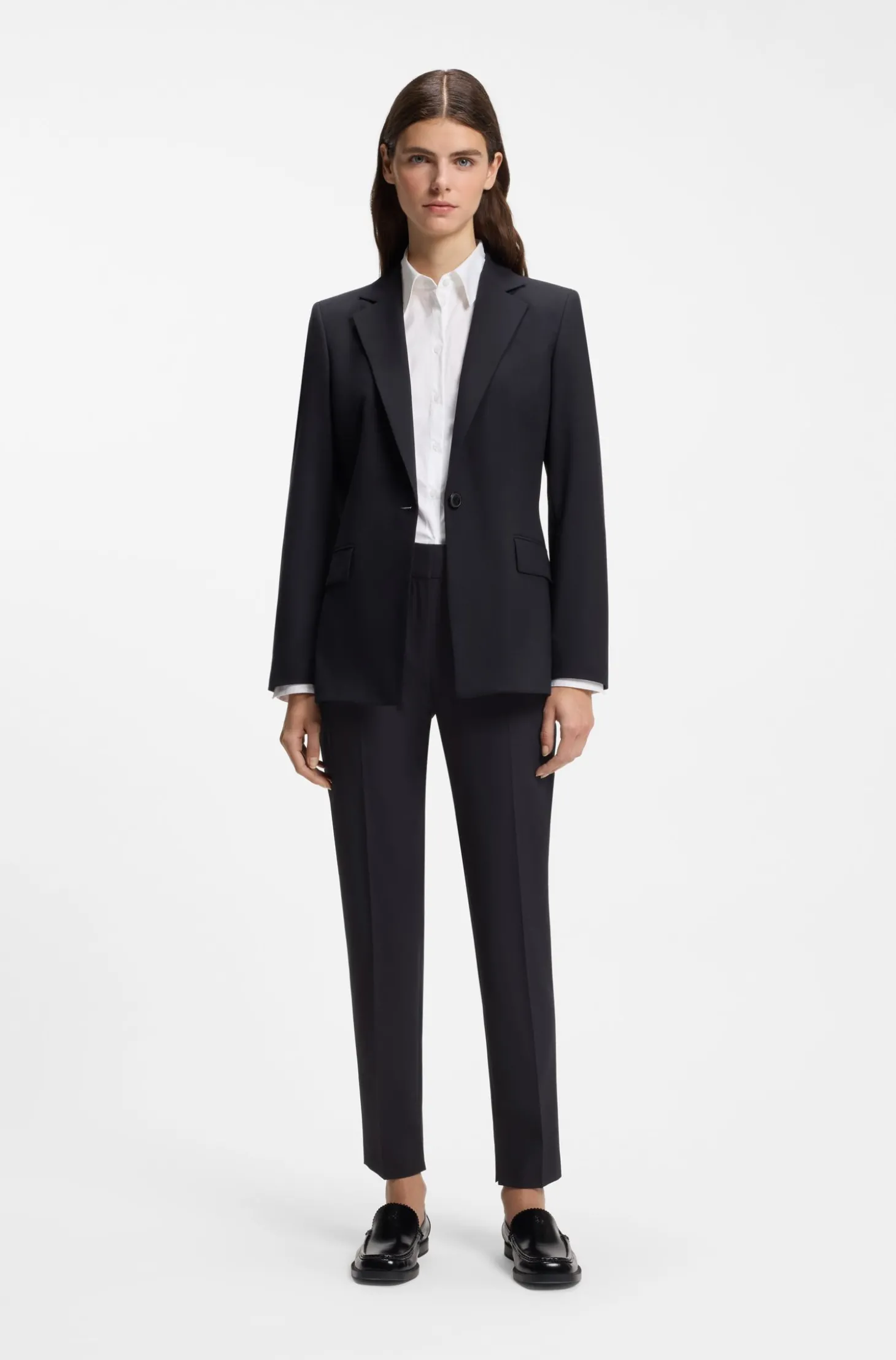 Slim-Fit Cropped-Hose aus Stretch-Gewebe