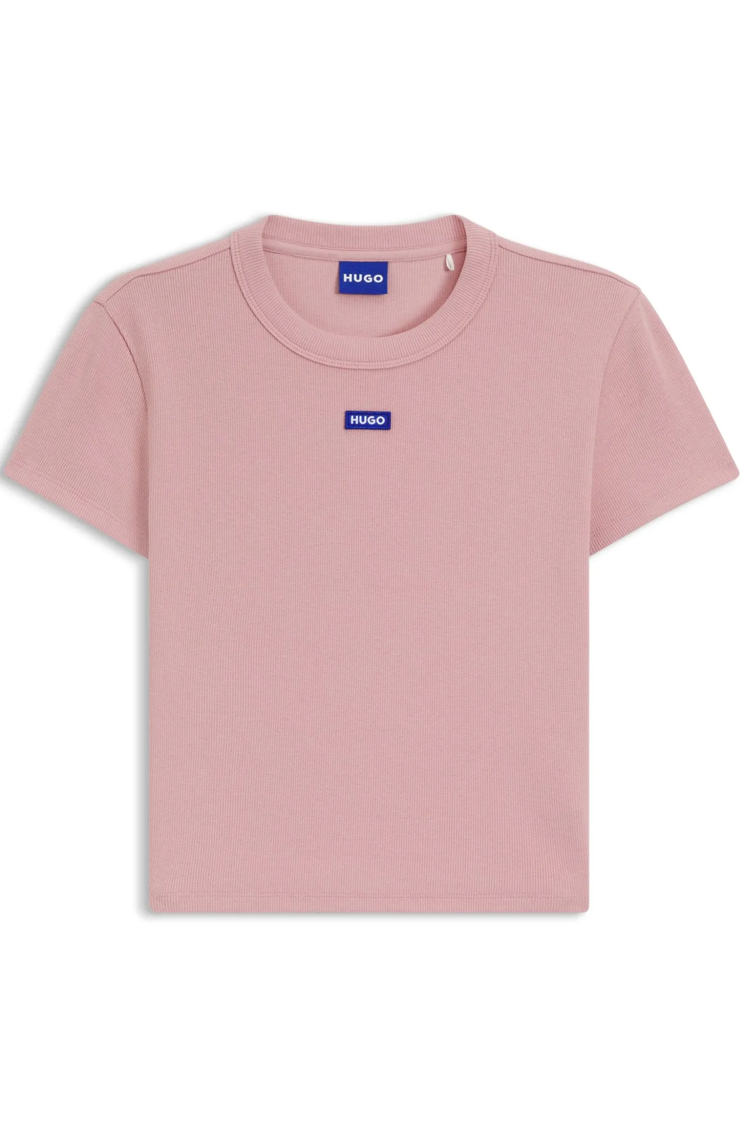 Slim-Fit Cropped T-Shirt aus Stretch-Baumwolle