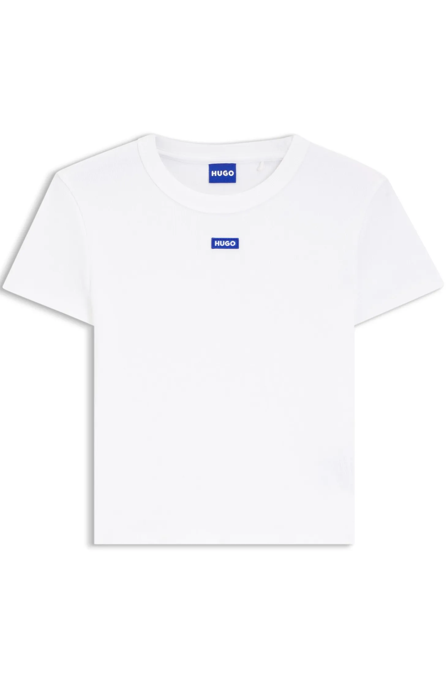 Slim-Fit Cropped T-Shirt aus Stretch-Baumwolle