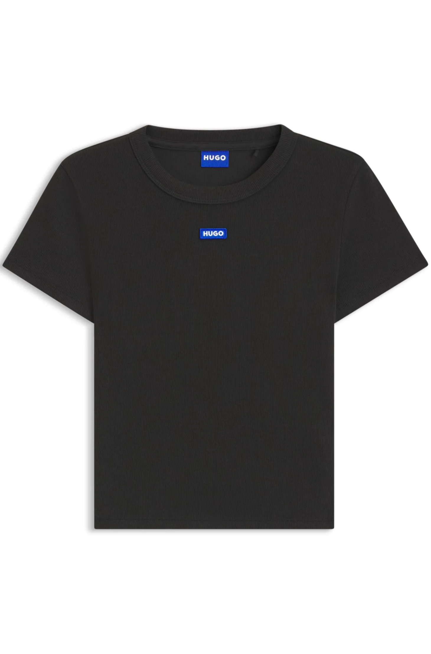 Slim-Fit Cropped T-Shirt aus Stretch-Baumwolle