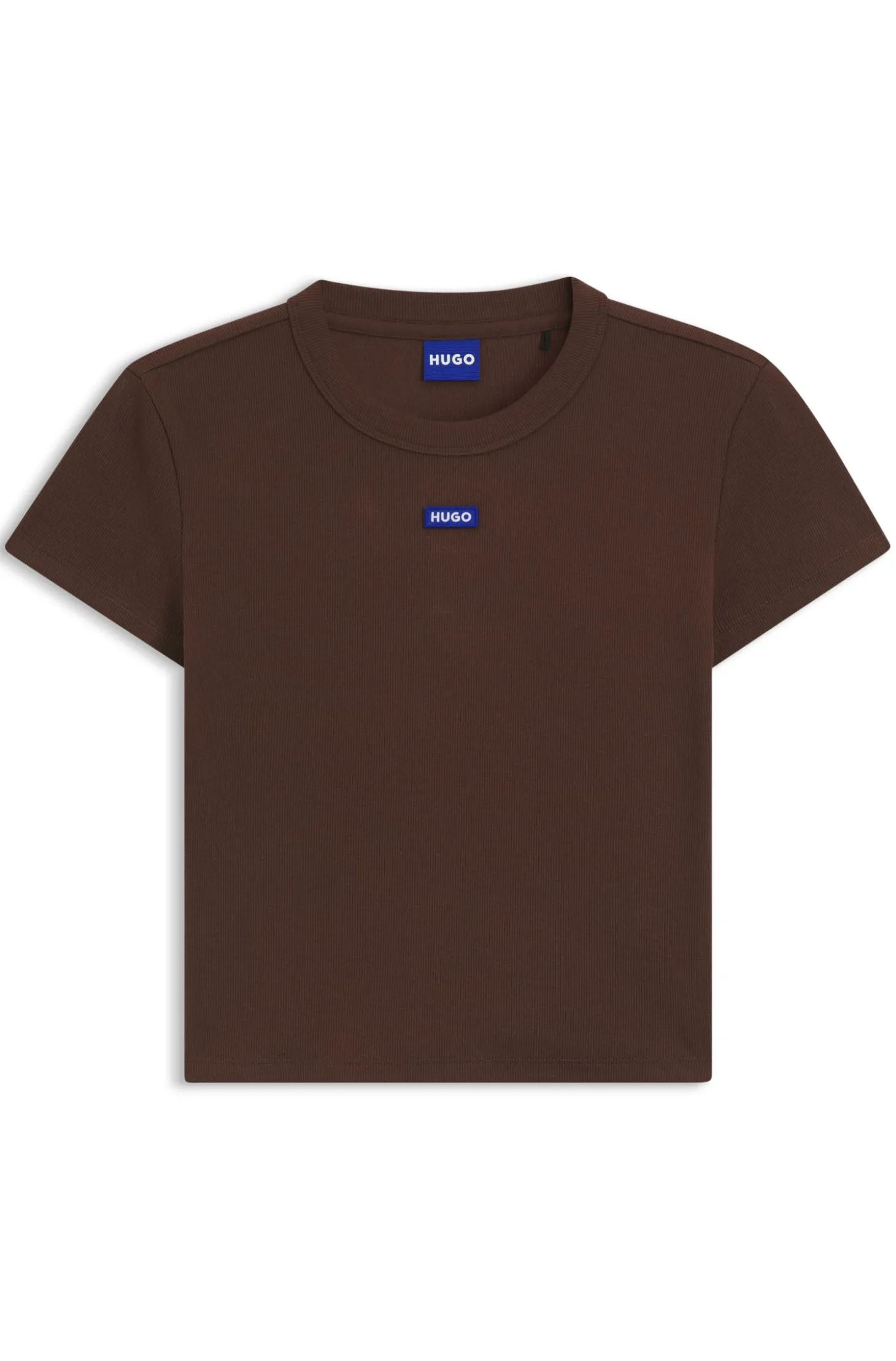 Slim-Fit Cropped T-Shirt aus Stretch-Baumwolle