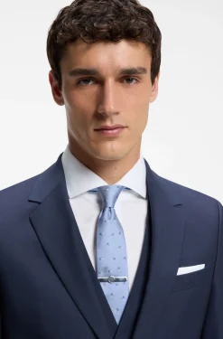 Slim-Fit Dreiteiler aus Schurwolle
