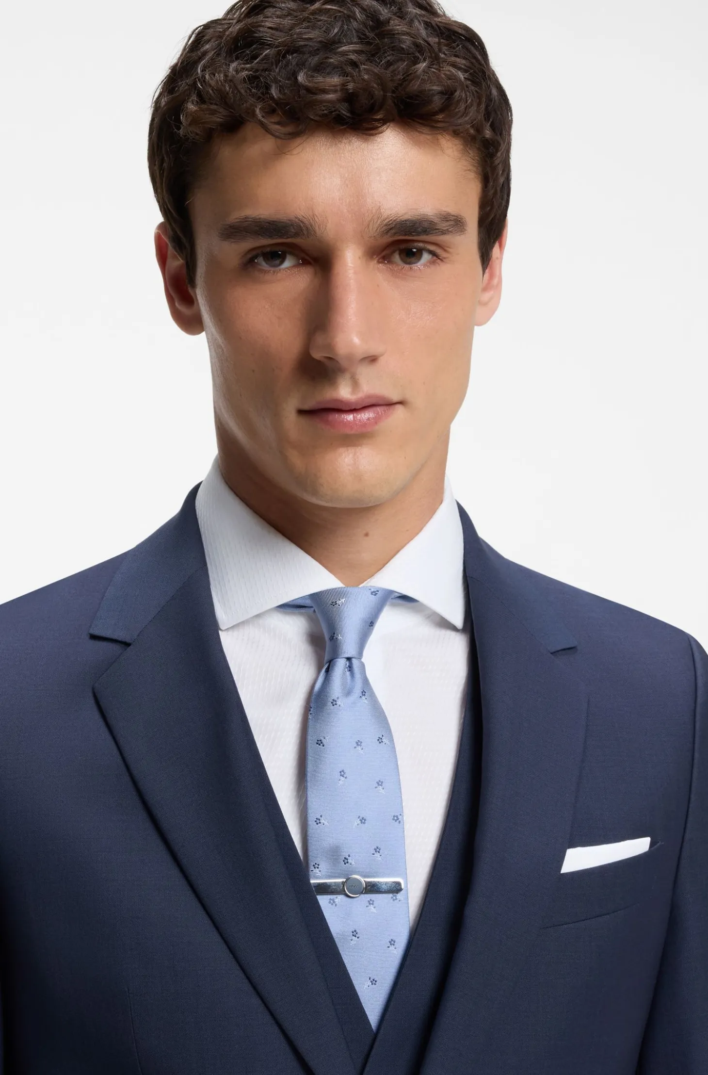 Slim-Fit Dreiteiler aus Schurwolle