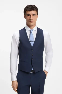 Slim-Fit Dreiteiler aus Schurwolle