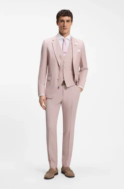 Slim-Fit Dreiteiler aus Schurwolle