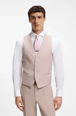 Slim-Fit Dreiteiler aus Schurwolle
