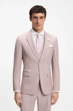 Slim-Fit Dreiteiler aus Schurwolle