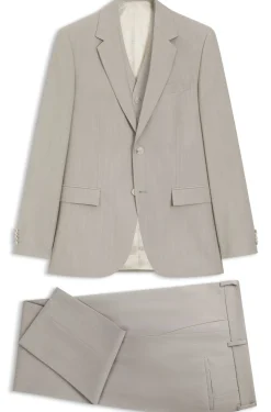 Slim-Fit Dreiteiler aus Schurwolle