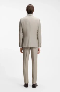 Slim-Fit Dreiteiler aus Schurwolle