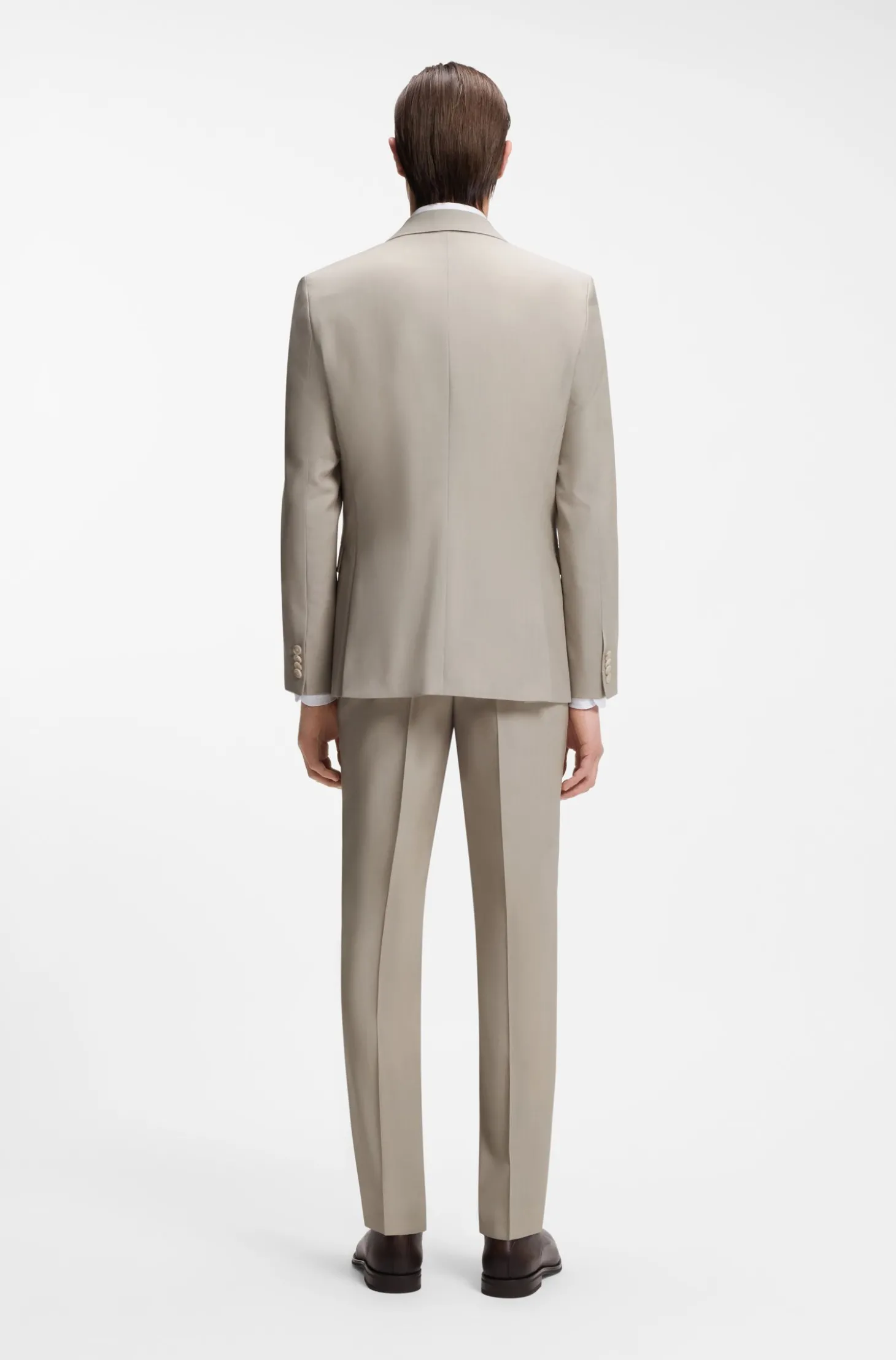 Slim-Fit Dreiteiler aus Schurwolle