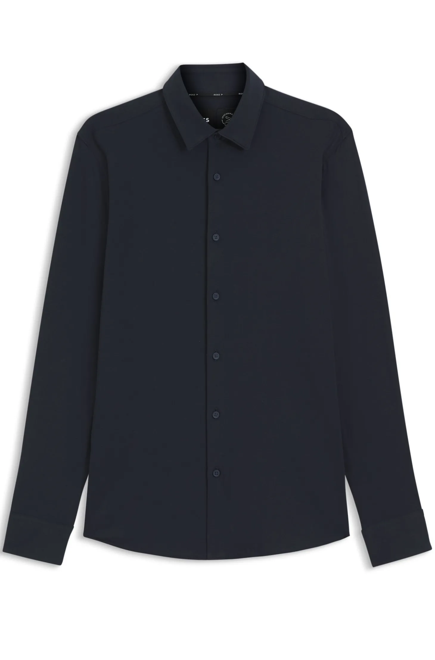 Slim-Fit Hemd aus Baumwoll-Mix mit Performance-Stretch