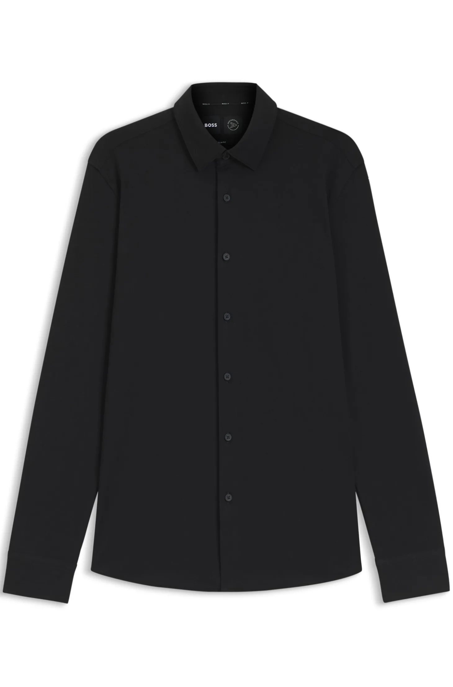 Slim-Fit Hemd aus Baumwoll-Mix mit Performance-Stretch